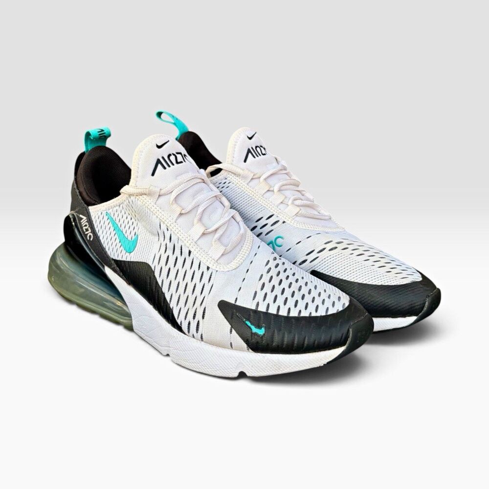 Nike Air Max 270 Dusty Cactus Womens 9.5 White Teal Black AH6789-115 Shoes